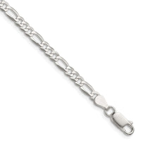 Sterling Silver 4.0mm Lightweight Flat Figaro Chain