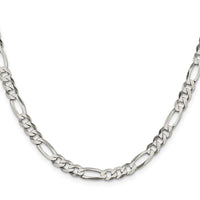 Sterling Silver 5.5mm Lightweight Flat Figaro Chain