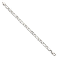 Sterling Silver 7.0mm Lightweight Flat Figaro Chain