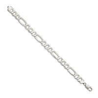 Sterling Silver 9.7mm Lightweight Flat Figaro Chain