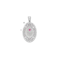 Sterling Silver Rhodium-plated Crystal Family Pendant