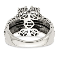 Sterling Silver Antiqued w/14k 5-stone Mother's Ring Mounting