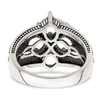Sterling Silver Antiqued w/14k 4-stone Mother's Ring Mounting