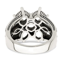 Sterling Silver Antiqued w/14k 5-stone Mother's Ring Mounting