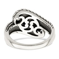 Sterling Silver Antiqued w/14k 4-stone Mother's Ring Mounting
