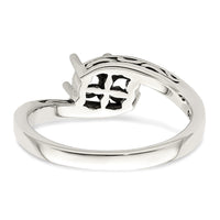 Sterling Silver Antiqued w/14k 2-stone Mother's Ring Mounting