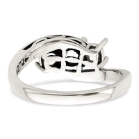 Sterling Silver Antiqued w/14k 3-stone Mother's Ring