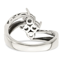 Sterling Silver Antiqued w/14k 4-stone Mother's Ring