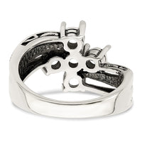 Sterling Silver Antiqued w/14k 5-stone Mother's Ring Mounting