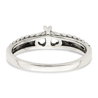 Sterling Silver Antiqued w/14k 2-stone Mother's Ring Mounting