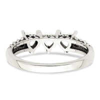 Sterling Silver Antiqued w/14k 3-stone Mother's Ring