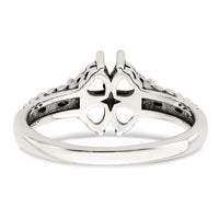 Sterling Silver Antiqued w/14k 4-stone Mother's Ring