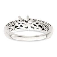 Sterling Silver Antiqued w/14k 2-stone Mother's Ring