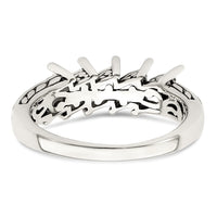 Sterling Silver Antiqued w/14k 5-stone Mother's Ring Mounting