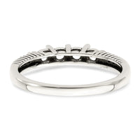 Sterling Silver Antiqued w/14k 4-stone w/Diamond Mother's Ring