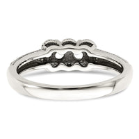 Sterling Silver Antiqued w/14k 2-stone w/Diamond Mother's Ring