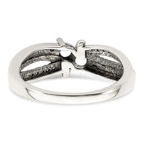 Sterling Silver Antiqued w/14k 2-stone w/Diamond Mother's Ring