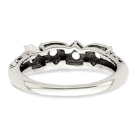 Sterling Silver Antiqued w/14k 4-stone Mother's Ring