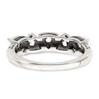 Sterling Silver Antiqued w/14k 5-stone Mother's Ring Mounting