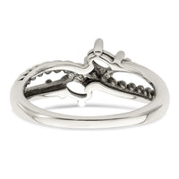 Sterling Silver Antiqued w/14k 2-stone Mother's Ring Mounting
