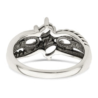 Sterling Silver Antiqued w/14k 4-stone Mother's Ring Mounting