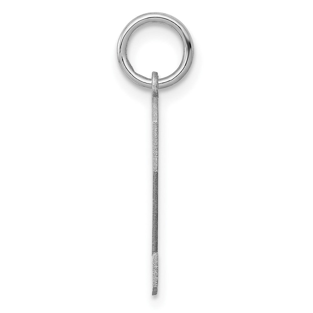Sterling Silver/Rhodium-plated Polished Number 2 Charm