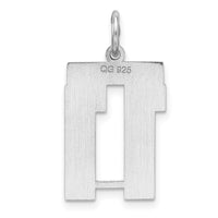 Sterling/Silver Rhodium-plated Polished Number 11 Charm