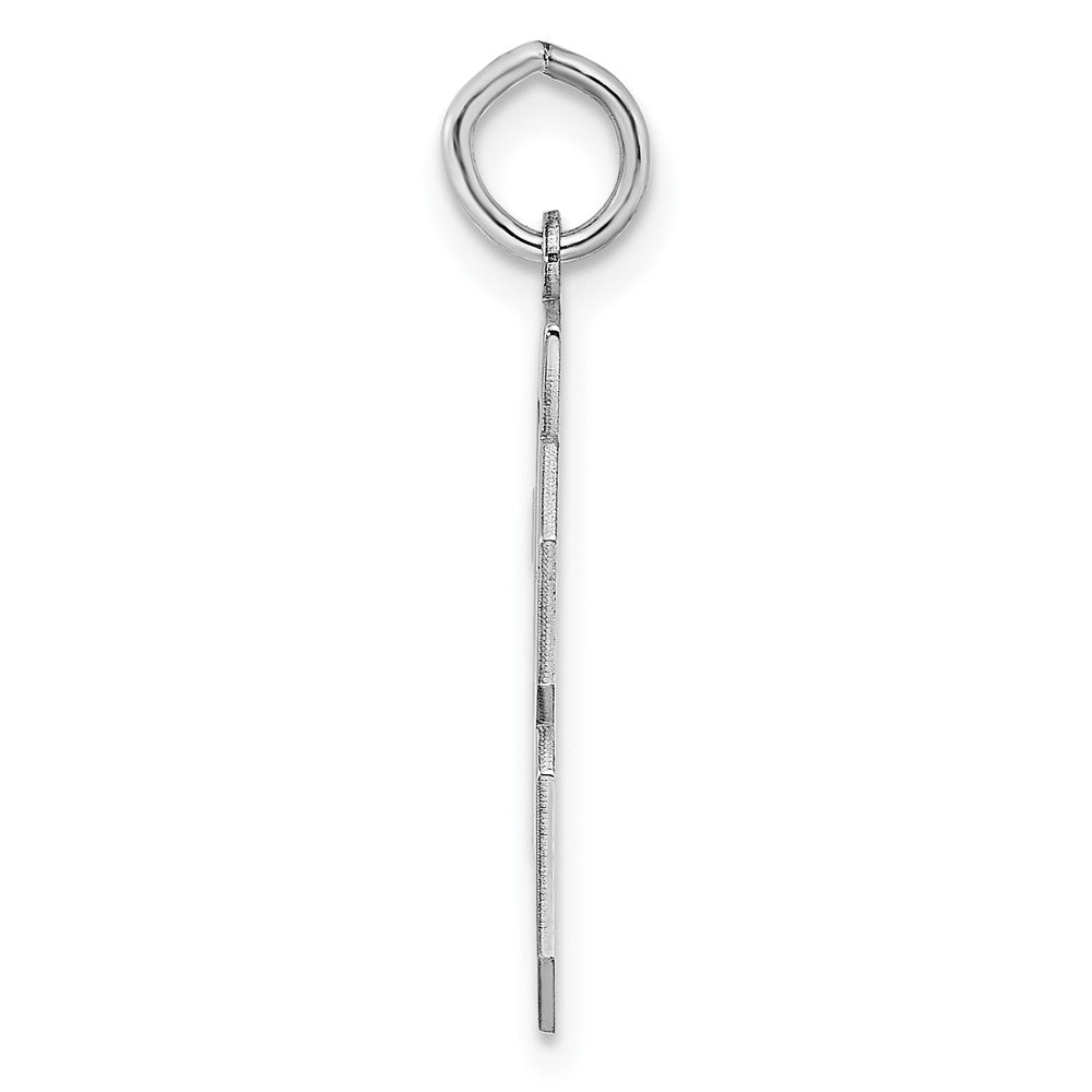 Sterling/Silver Rhodium-plated Polished Number 28 Charm