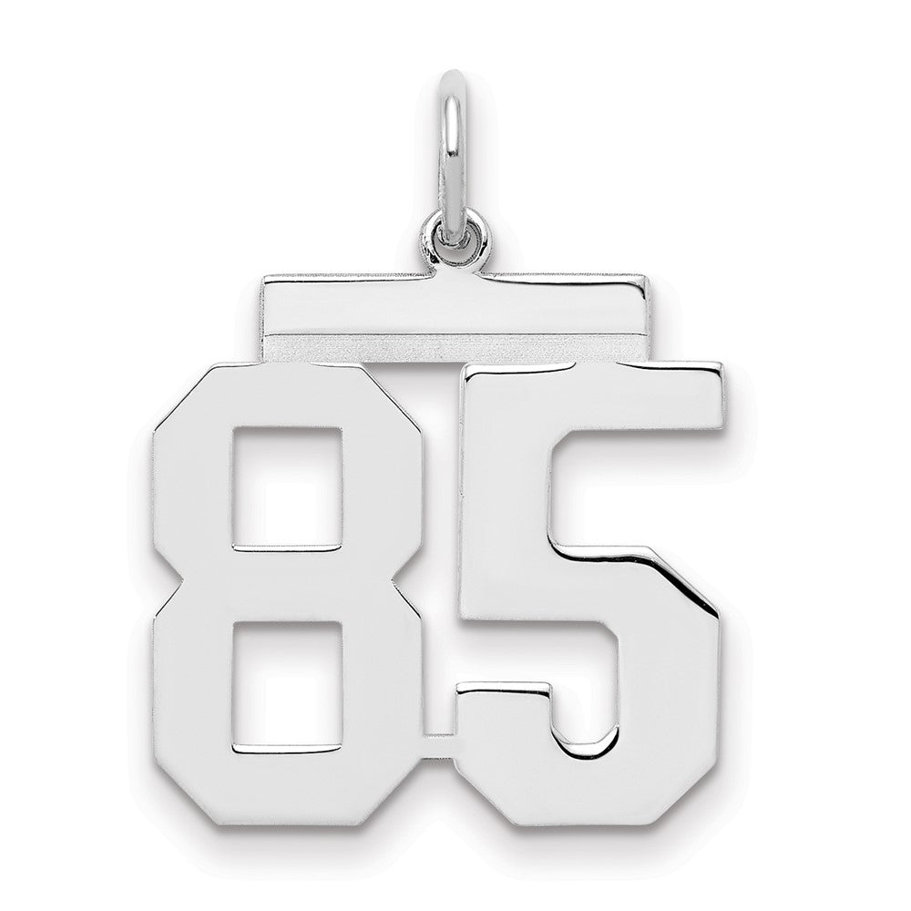 Sterling/Silver Rhodium-plated Polished Number 85 Charm