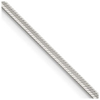Sterling Silver 1.65mm Octagonal Snake Chain