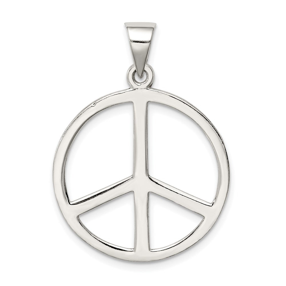 Sterling Silver Peace Symbol Pendant