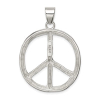 Sterling Silver Polished Peace Pendant