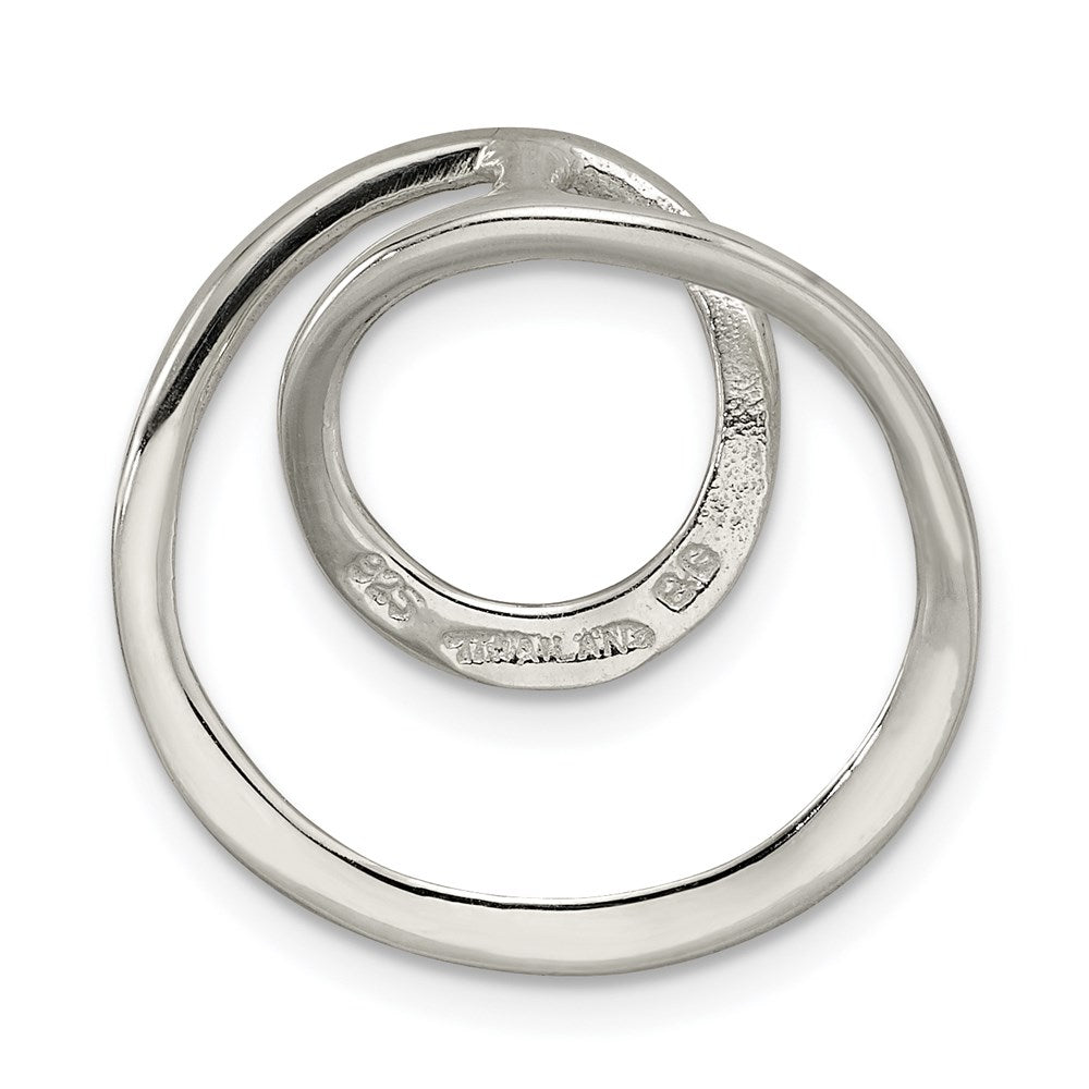 Sterling Silver Polished Circle Chain Slide