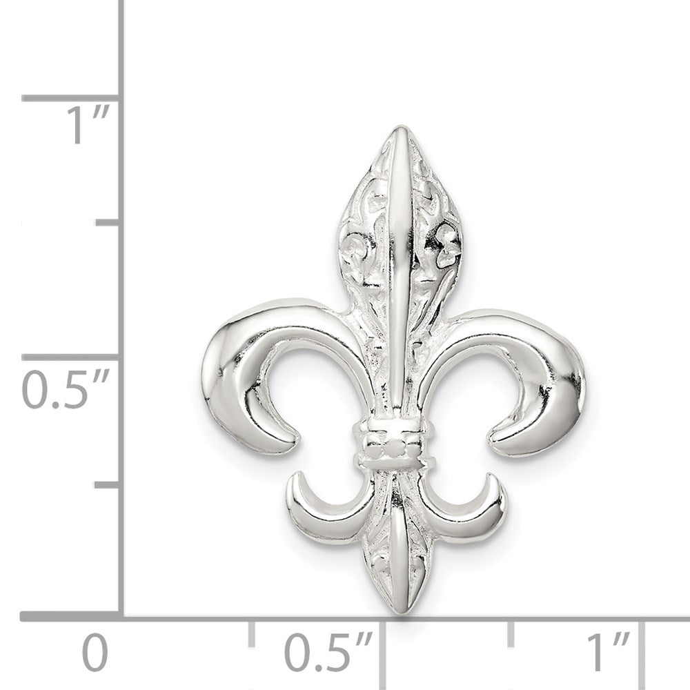 Sterling Silver Fleur De Lis Slide