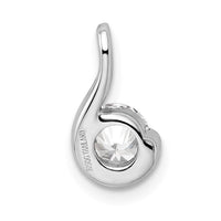 Sterling Silver Rhodium Plated CZ Pendant