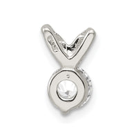 Sterling Silver CZ Pendant Chain Slide