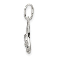 Sterling Silver CZ Heart Pendant