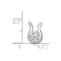 Sterling Silver CZ Chain Slide