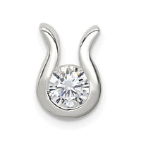 Sterling Silver CZ Chain Slide