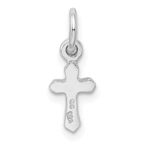 Sterling Silver RH-pltd Feb Purple Preciosca Crystal Cross Pendant