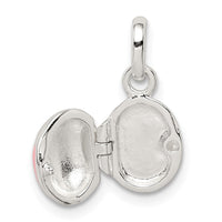 Sterling Silver Pink and Black Enameled Ladybug Locket Petite Pendant