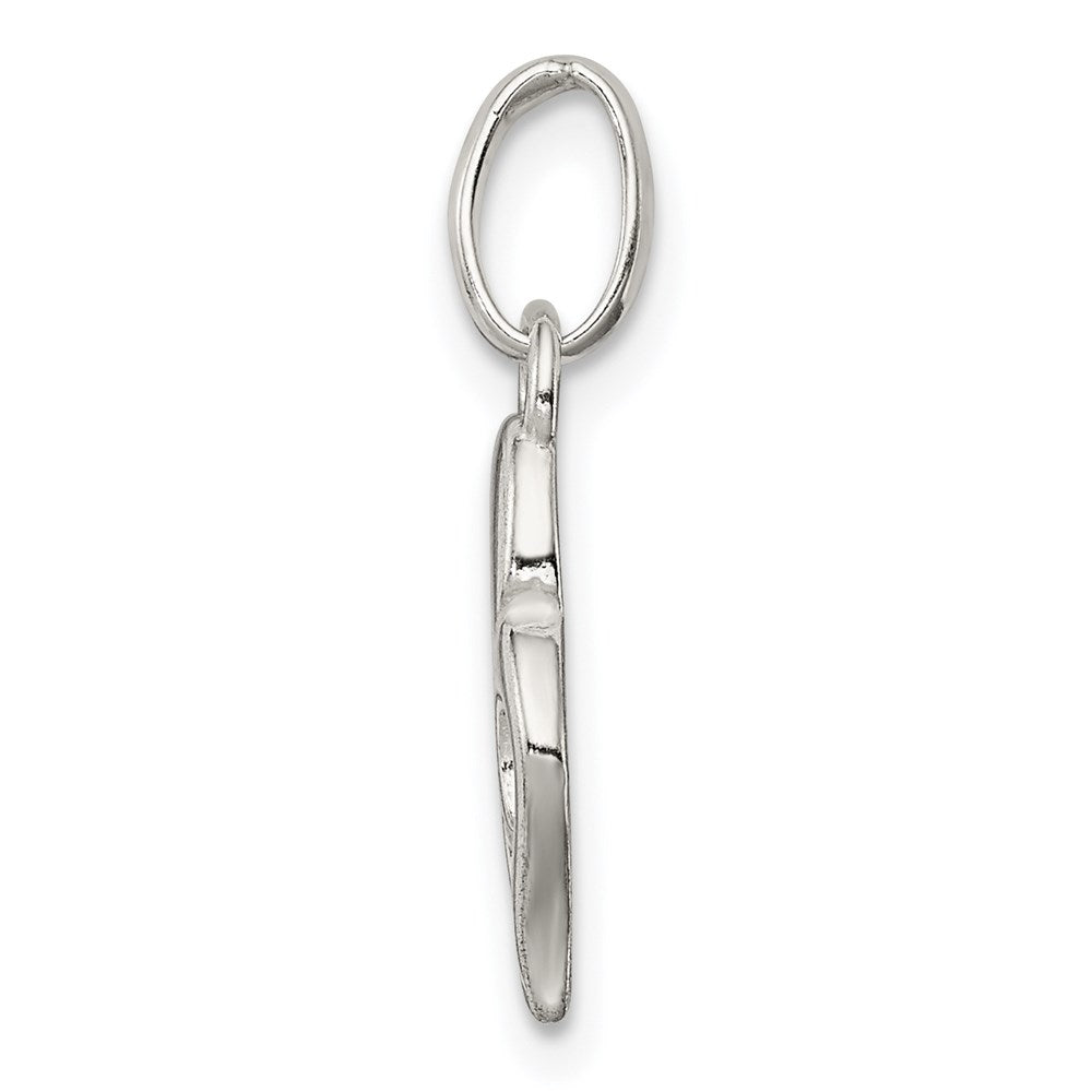 Sterling Silver Polished Mother and Baby Heart Charm