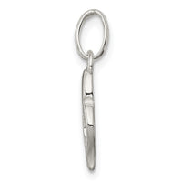 Sterling Silver Polished Mother and Baby Heart Charm