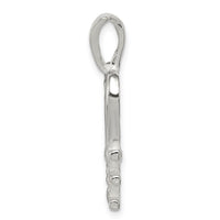 Sterling Silver Polished L HEART V E Chain Slide Pendant
