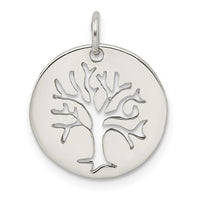 Sterling Silver Polished Tree Cut-out Charm