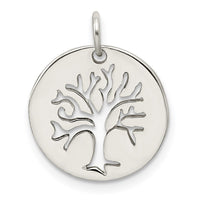 Sterling Silver Polished Tree Cut-out Charm