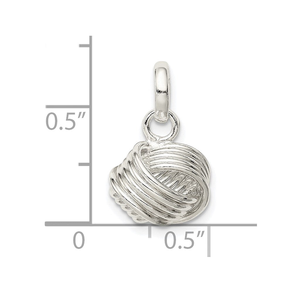 Sterling Silver Love Knot Small Pendant