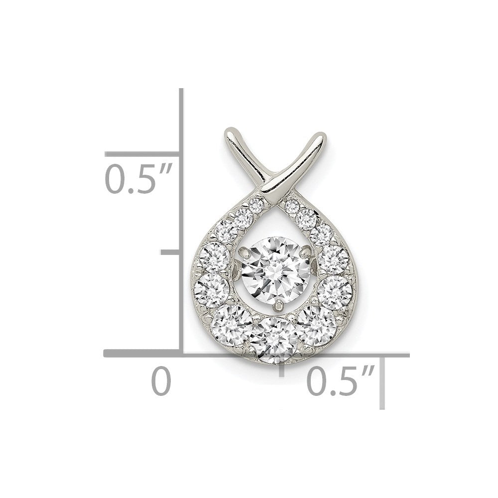 Sterling Silver Vibrant CZ Pendant