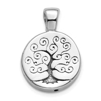 Sterling Silver Antiqued Tree Pendant
