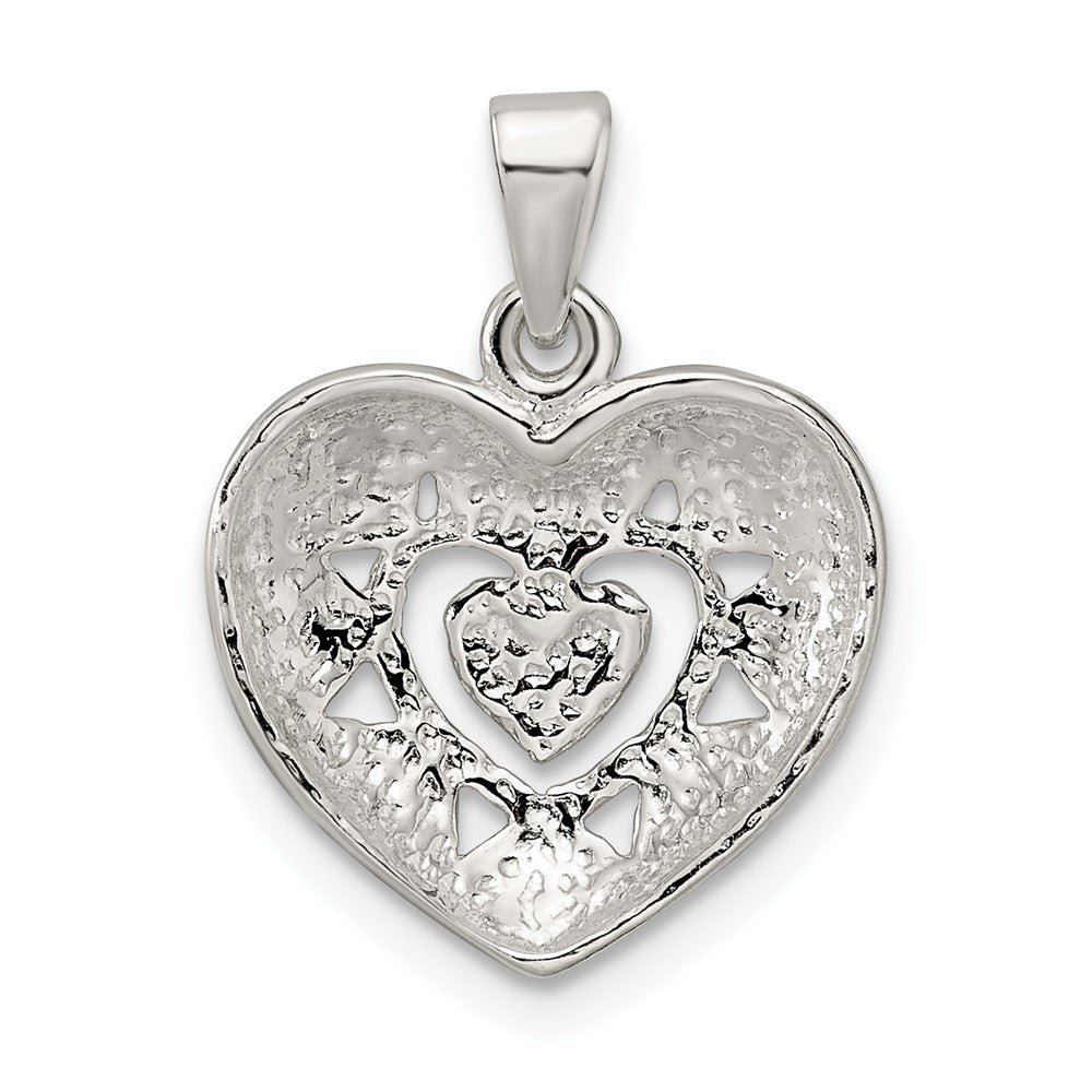 Sterling Silver Polished Heart Pendant